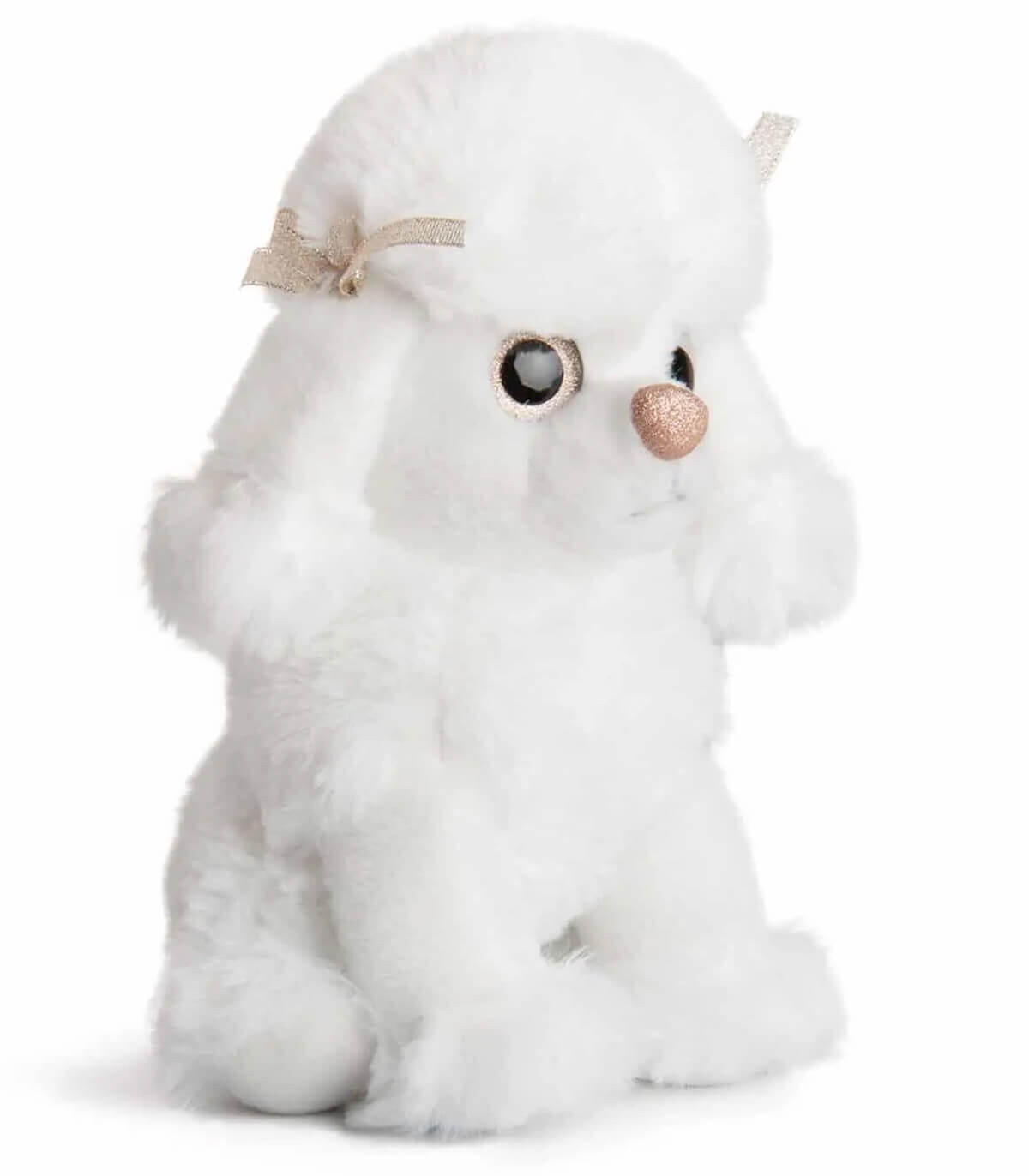 PLUSH POODLE 2 COLORS WITH GOLDEN RIBBON 25 CM - Small