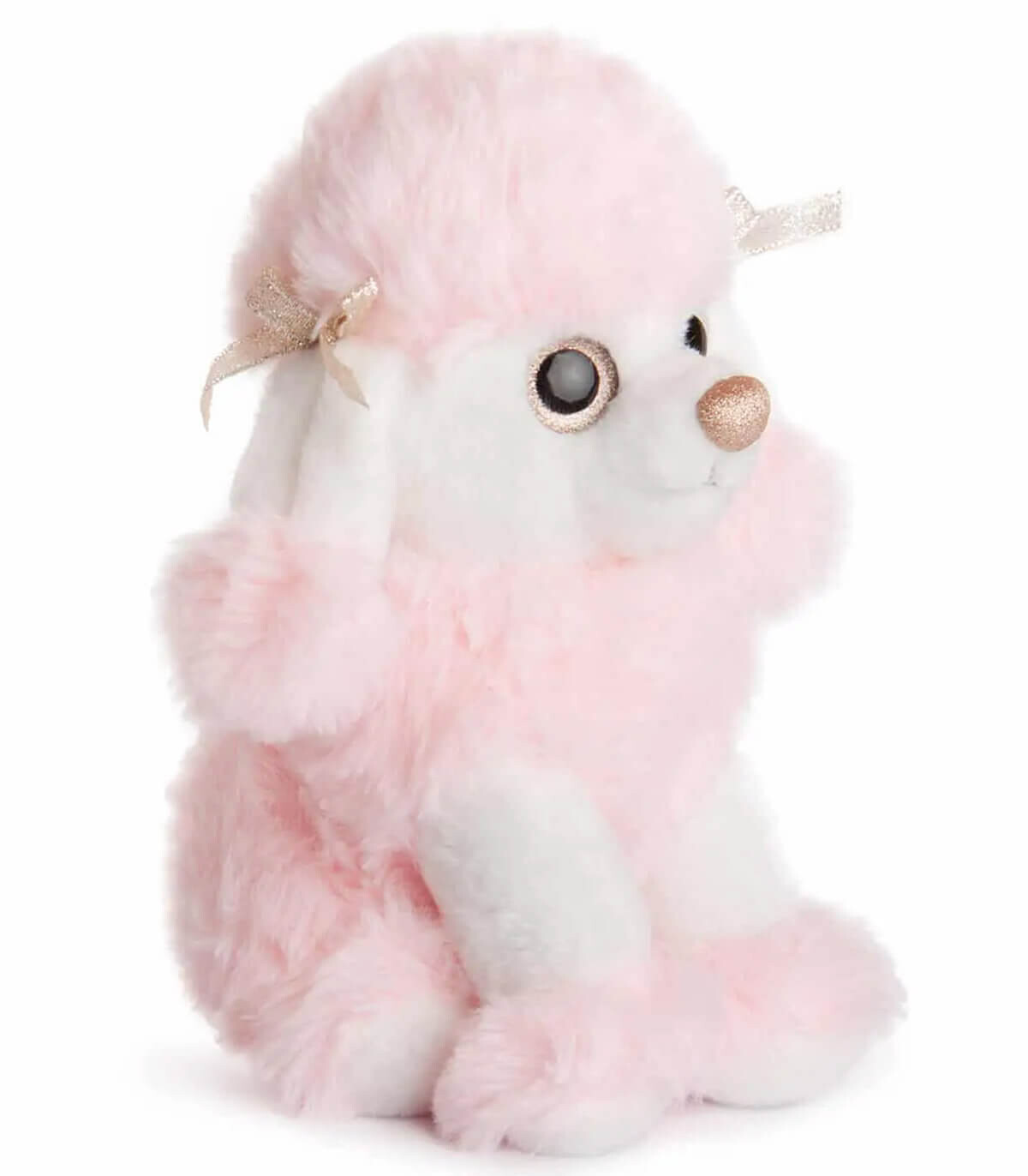 PLUSH POODLE 2 COLORS WITH GOLDEN RIBBON 25 CM - Small