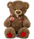TEDDY BEAR WITH DOUBLE RIBBON 43 CM - Medium