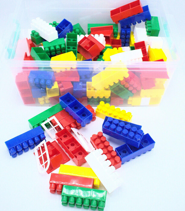 CUBURI CONSTRUCTIE LEGO TIP CASA 143 BUC - CUBURI DE CONSTRUIT, ASOCIERE ȘI INELE