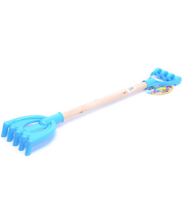 GREBLĂ CU MÂNER DIN LEMN 53 CM - PENTRU NISIP
