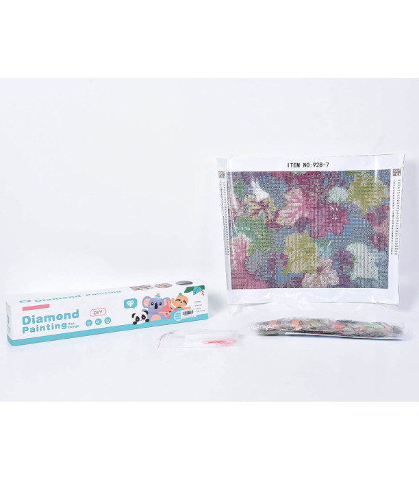 TAPISERIE DIAMANTE CU FLORI - PUZZLE ȘI CUBURI