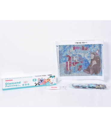 TAPISERIE DIAMANT CU URȘI - PUZZLE ȘI CUBURI