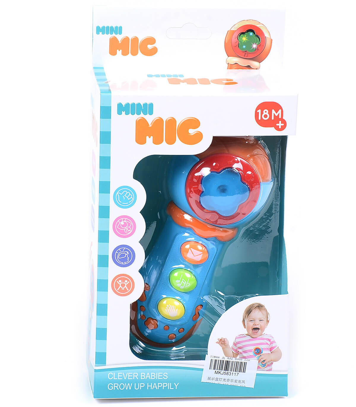 MICROFON MUZICAL CU BATERII PENTRU BEBELUȘI - Muzicale