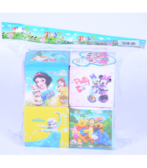 SOFT BABY CUBES 4 PCS. HEROES - Rubber