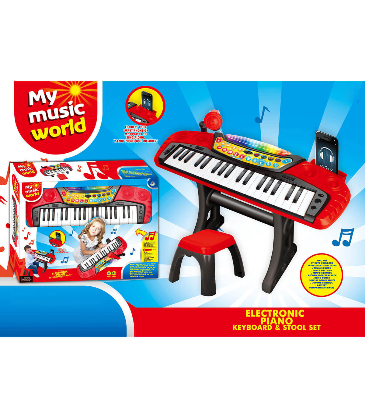 CHILDREN'S GRAND PIANO WITH CHAIR 37 KEYS - Piano