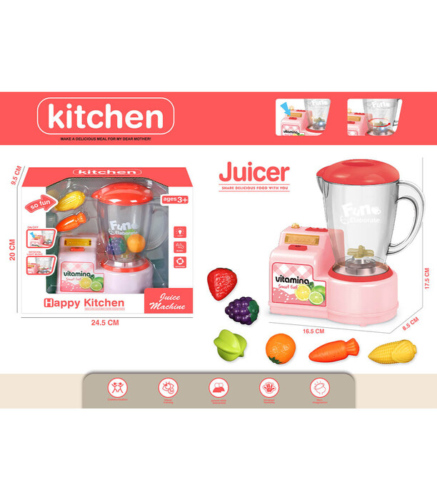 BATTERY-OPERATED CHILDREN'S BLENDER WITH PRODUCTS - Household and kitchen appliances