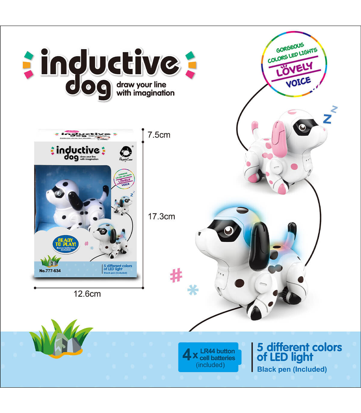 CAINE INTERACTIV INTELIGENT PENTRU COPII CU MARKER - Roboți