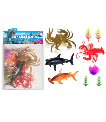 SET DE MICI ANIMALE MARINE PENTRU JOACĂ 4 BUC. ÎN PLIC - Alte animale