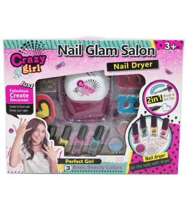 NAIL POLISH WITH LAMP AND ACCESSORIES - HAIRDRESSING AND BEAUTY KITS