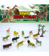 SMALL AFRICAN ANIMALS SET WITH COW 12 PIECES - Wild and forest