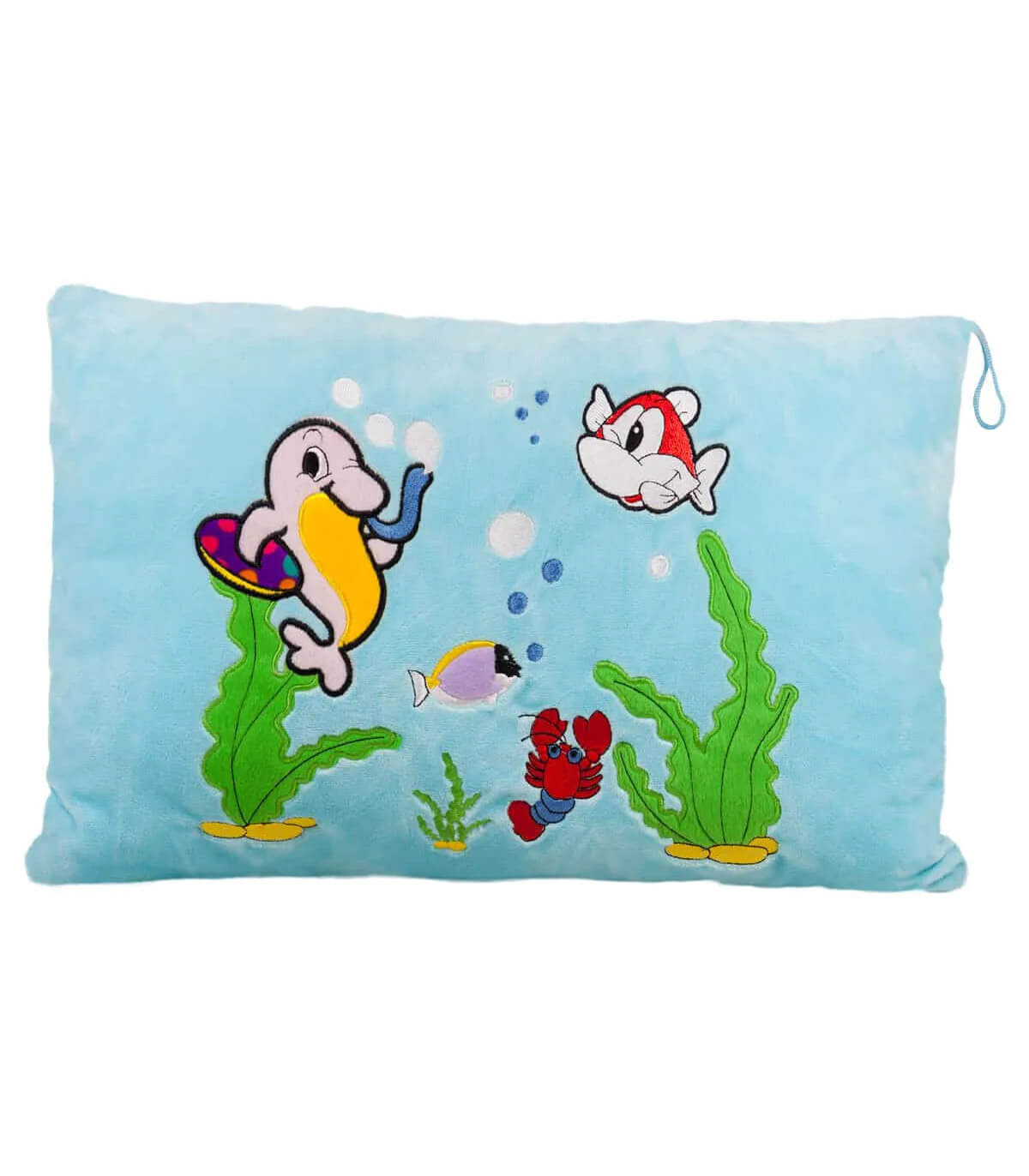 PERNA DIN PLUS CU PEISAJ MARIN MARE 4 CULORI 45/30 CM - PLUȘ PENTRU BEBELUȘI
