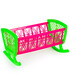 LARGE SWING BED FOR DOLLS 2 COLORS 47 CM - TROLLEYS AND BEDS FOR DOLLS