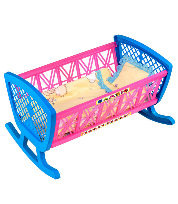 PAT CU SET DE DORMIT PAPUSI 47 CM 2 CULORI - CĂRUCIOARE ȘI PATURI PENTRU PĂPUȘI