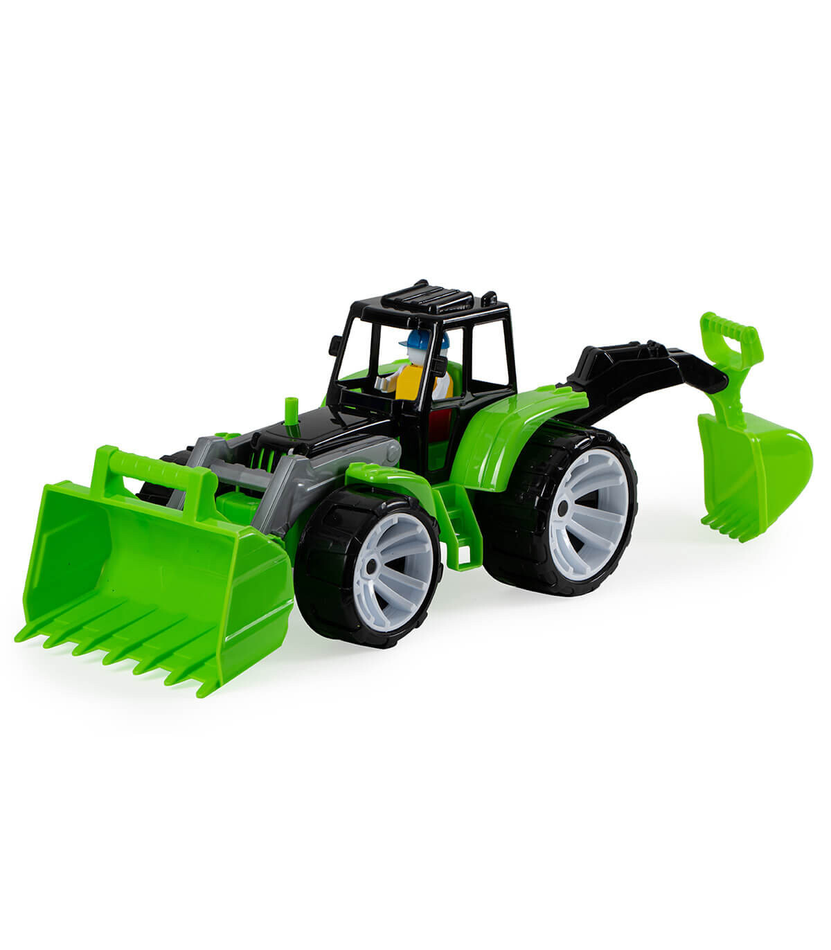 TOY CONSTRUCTION TRACTOR WITH 2 EXCAVATING CUPS 4 COLORS - Agricultural, construction machinery and military equipments