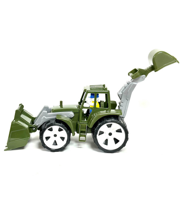 TOY CONSTRUCTION TRACTOR WITH 2 EXCAVATING CUPS 4 COLORS - Agricultural, construction machinery and military equipments