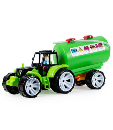 TRACTOR DE JUCARIE PENTRU COPII CU SOFER SI CISTERNA 50 CM 2 CULORI - Utilaje agricole, de construcții și echipamente militare