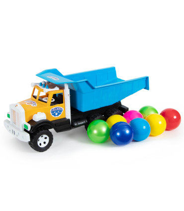 TRUCK 52 CM WITH 8 LARGE BALLS 3 COLORS - Agricultural, construction machinery and military equipments