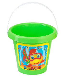 SAND BUCKET WITH PATCHES 5 COLORS - FOR SAND