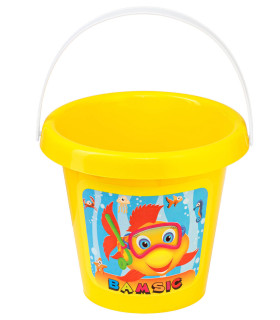 SAND BUCKET WITH PATCHES 5 COLORS - FOR SAND
