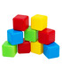 CUBURI DE PLASTIC COLORATE 9 PIESE - PUZZLE ȘI CUBURI