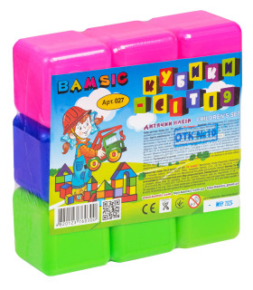 CUBURI DE PLASTIC COLORATE 9 PIESE - PUZZLE ȘI CUBURI