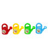 CHILDREN'S SMALL WATERING CAN WITH STRAWBERRY 15 CM 4 COLORS - FOR SAND