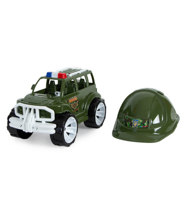 MASINUTA JEEP MILITAR LA SET CU CASCA 32 CM - Mașini și jeepuri