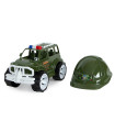 MASINUTA JEEP MILITAR LA SET CU CASCA 32 CM