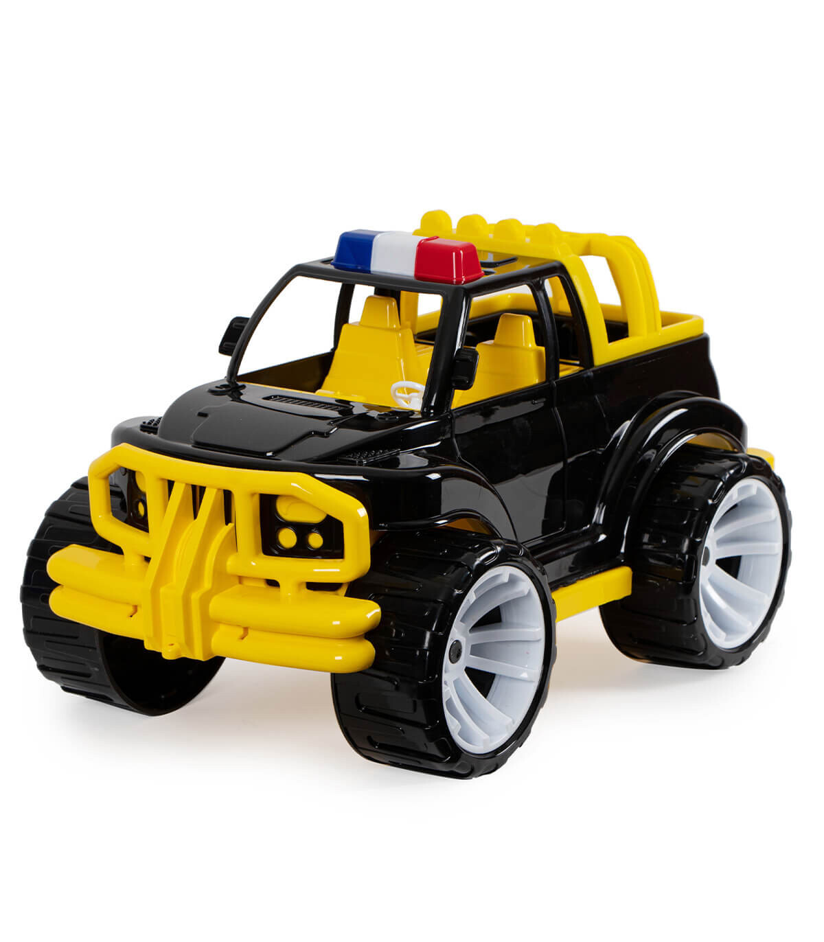 JEEP MASINUTA POLITIE CAROSERIE NEGRA 4 CULORI 40 CM - Mașini de poliție, autospeciale de pompieri și ambulanțe