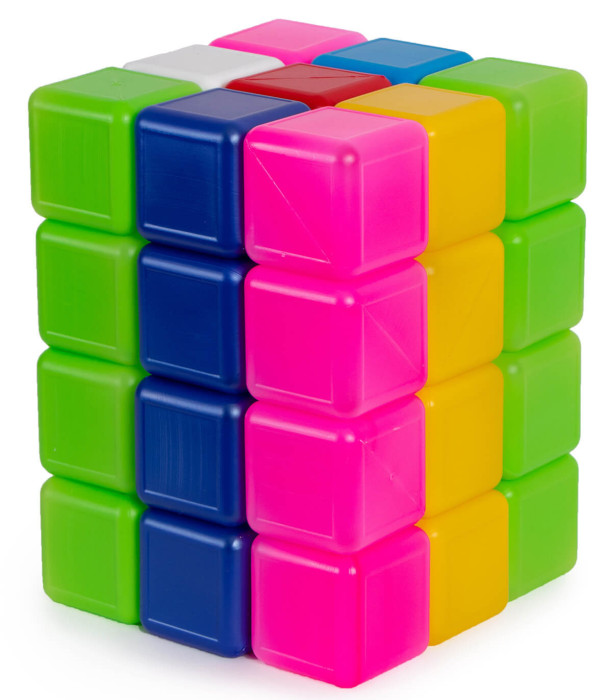CHILDREN'S PLASTIC CUBES 36 PCS. IN A NET CITY - ALL PRODUCTS
