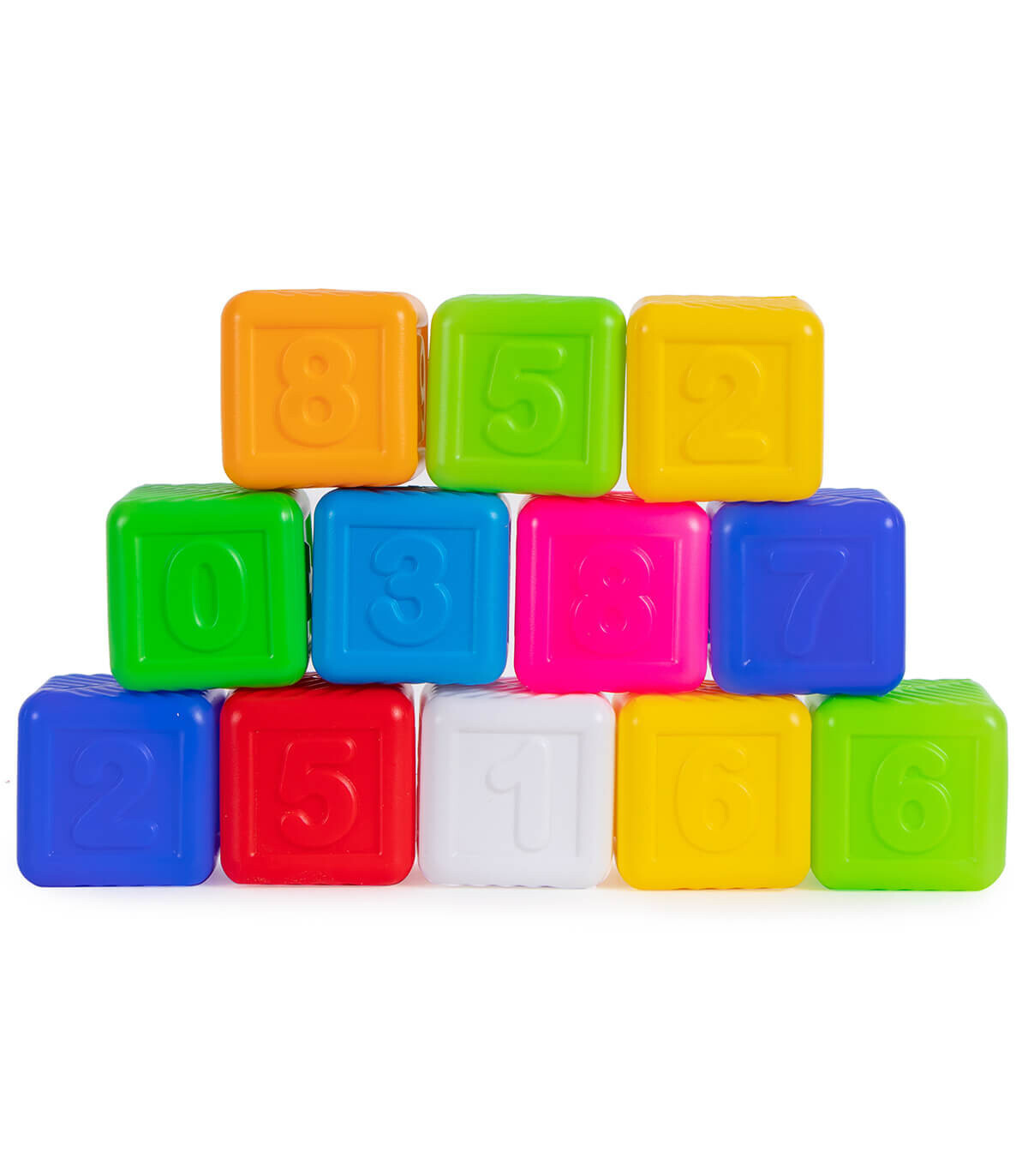 CUBURI COLORATE DE PLASTIC MATEMATICA 12 PIESE - PUZZLE ȘI CUBURI