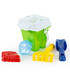 SQUARE SAND BUCKET SET 6 PIECES 4 COLORS - FOR SAND