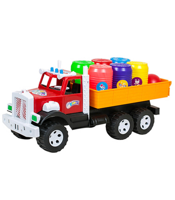 TRUCK WITH 6 CANS AND BALLS 3 COLORS - Agricultural, construction machinery and military equipments