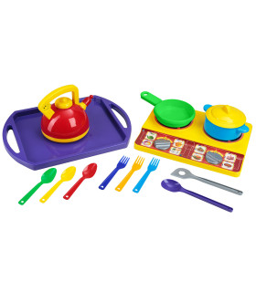 SET DE BUCATARIE CU PLITA, IBRIC, TIGAIE, OALA SI TACAMURI - BUCĂTĂRIE, SERVICII ȘI MÂNCARE