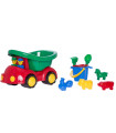 PASSENGER DUMP TRUCK AND BEACH SET 8 PIECES 36 CM 2 COLORS