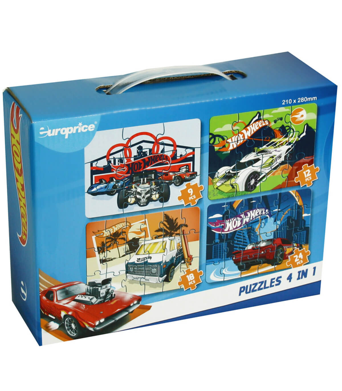 HOT WHEELS 4 IN 1 PUZZLE PACK - PUZZLES AND CUBES