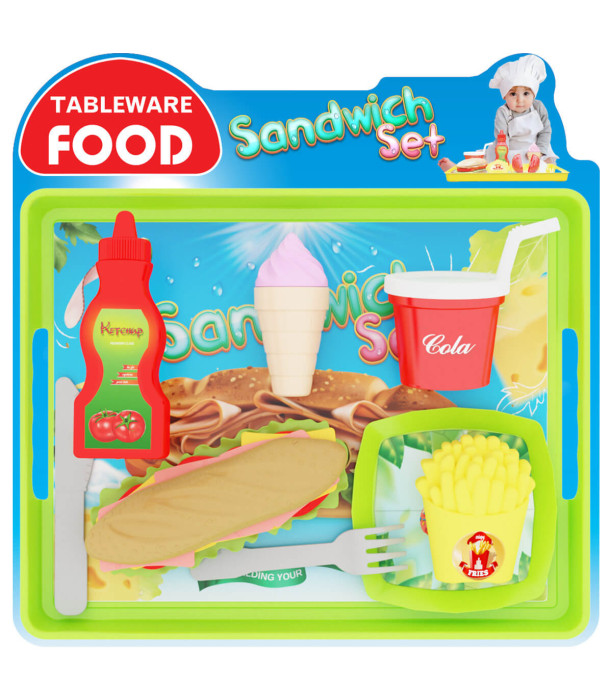 FAST FOOD SANDWICH SERVING SET - KITCHENS, SERVICES AND FOOD