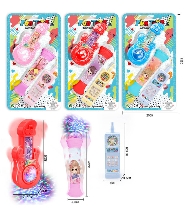 MICROPHONE, GUITAR AND PHONE SET - Guitars