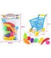 VEGETABLES AND FRUITS STUFFED SHOPPING CART