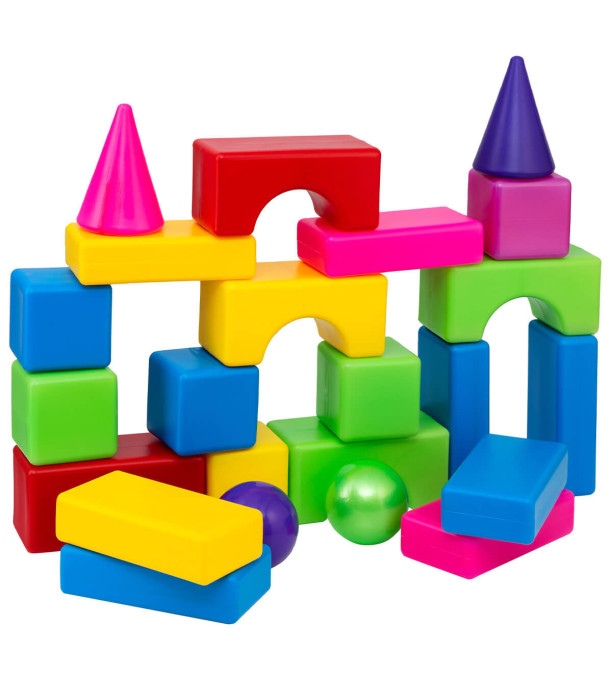CONSTRUCTOR WITH LARGE ELEMENTS AND BALLS 27 PARTS - BUILDING BLOCKS