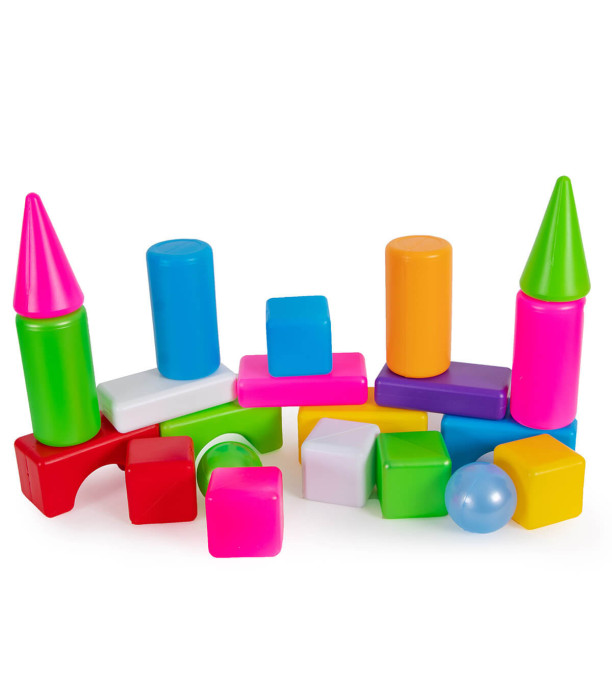 CONSTRUCTOR MEDIU CU MINGI 21 PIESE - CUBURI DE CONSTRUIT