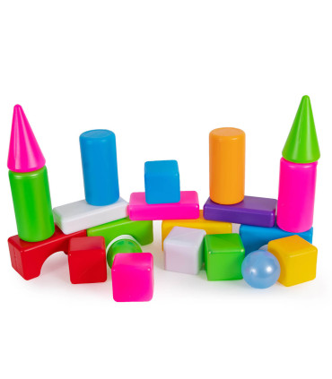 CONSTRUCTOR MEDIU CU MINGI 21 PIESE - CUBURI DE CONSTRUIT
