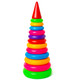 PIRAMIDA BEBE 13 PIESE 44 CM - CUBURI DE CONSTRUIT, ASOCIERE ȘI INELE