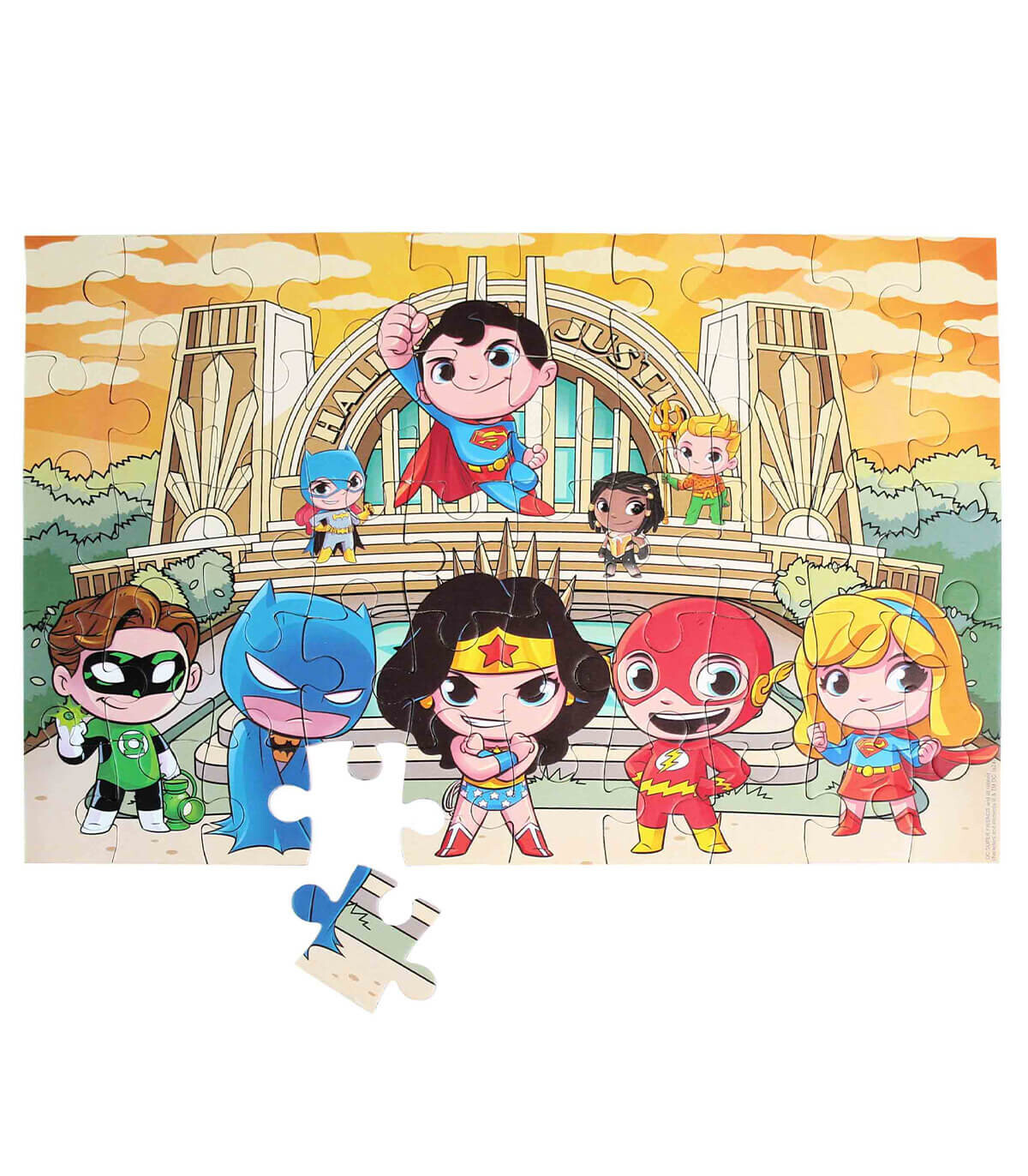 JOC PUZZLE DC SUPER FRIENDS 50 PIESE - PUZZLE ȘI CUBURI