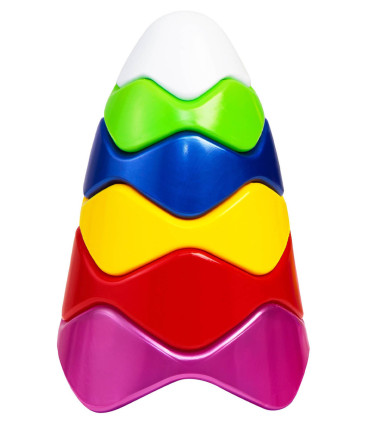 PIRAMIDA BEBE VALURI COLORATE 20 CM - TOATE PRODUSELE