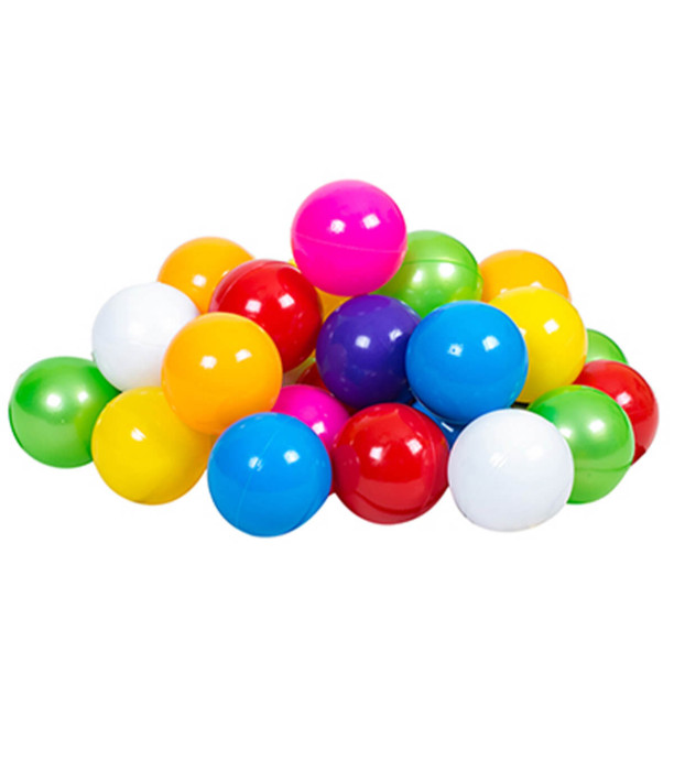 COLORED PLASTIC BALLS 60 PIECES 8 CM - BALLS