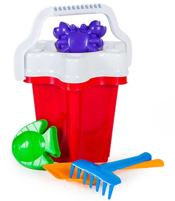 LARGE STAR SHAPED STAR BUCKET 6 PIECES - FOR SAND