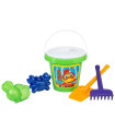 SAND BUCKET CLASSIC SET WITH 6 PIECES FISH 4 COLORS