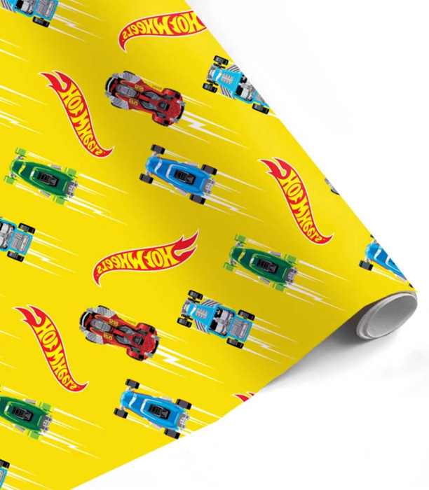 HOT WHEELS WRAPPING PAPER 70 X 200 4 VARIETIES - PACKAGING AND BATTERIES